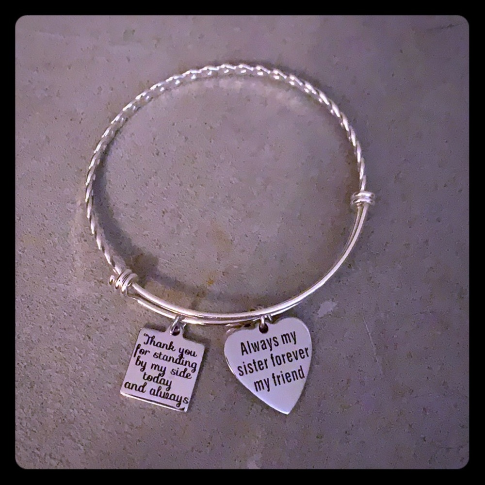 Silver wedding party bracelet